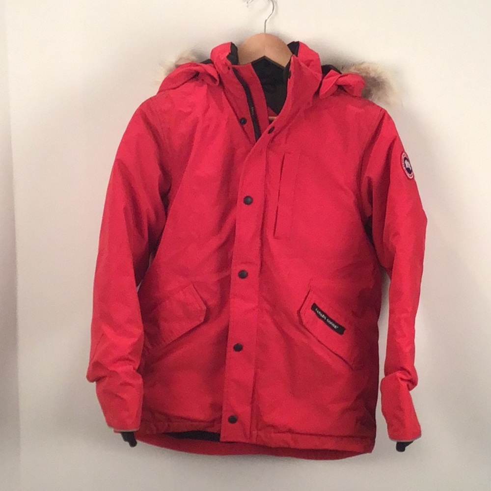 Authentic Canada Goose youth size L (14-16), red color